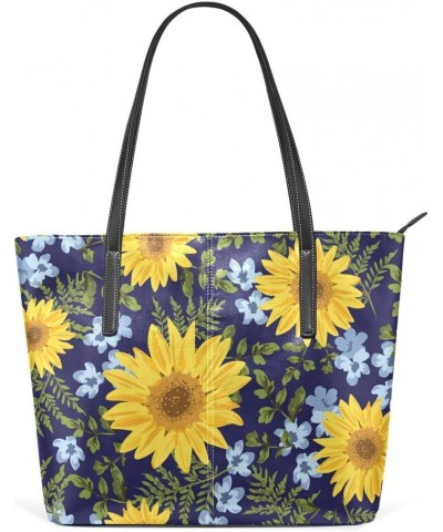 Handbags for Women Tote Bags with 11.08"(L) x 3.54"(W) x 11.02"(W) - Sunflower Pattern $25.36 Totes