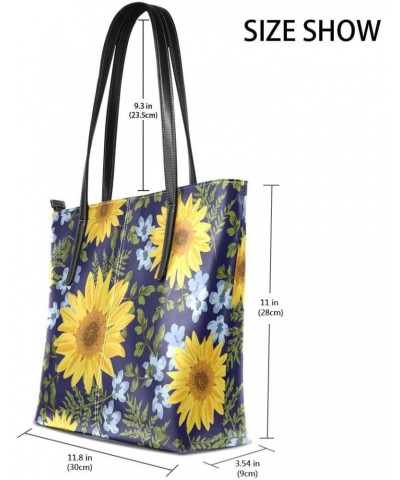 Handbags for Women Tote Bags with 11.08"(L) x 3.54"(W) x 11.02"(W) - Sunflower Pattern $25.36 Totes