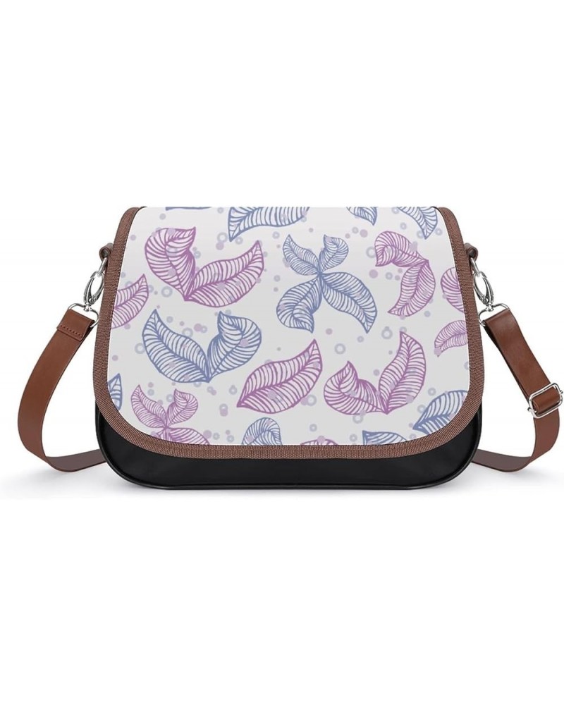 Printed Crossbody Bags Women City Leather Shoulder Bag Satchel Hobo Bags Trendy Blue Super Color9 $26.49 Hobo Bags