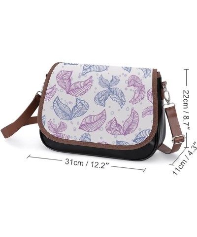 Printed Crossbody Bags Women City Leather Shoulder Bag Satchel Hobo Bags Trendy Blue Super Color9 $26.49 Hobo Bags