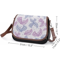 Printed Crossbody Bags Women City Leather Shoulder Bag Satchel Hobo Bags Trendy Blue Super Color9 $26.49 Hobo Bags