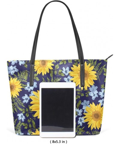 Handbags for Women Tote Bags with 11.08"(L) x 3.54"(W) x 11.02"(W) - Sunflower Pattern $25.36 Totes