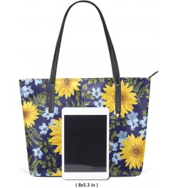 Handbags for Women Tote Bags with 11.08"(L) x 3.54"(W) x 11.02"(W) - Sunflower Pattern $25.36 Totes