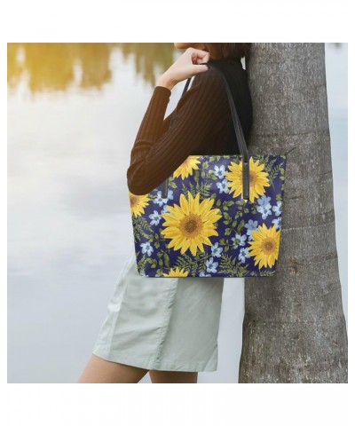 Handbags for Women Tote Bags with 11.08"(L) x 3.54"(W) x 11.02"(W) - Sunflower Pattern $25.36 Totes