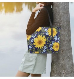 Handbags for Women Tote Bags with 11.08"(L) x 3.54"(W) x 11.02"(W) - Sunflower Pattern $25.36 Totes