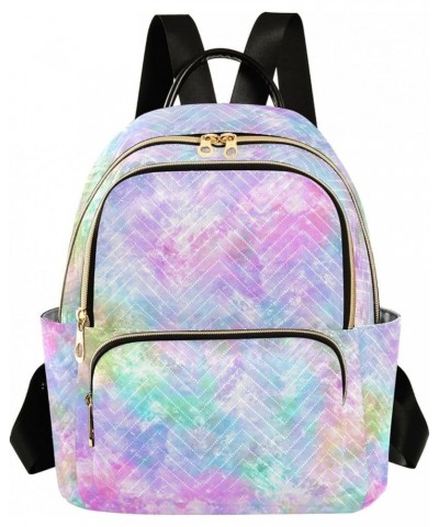 Women Backpack Tie Dye Galaxy Rainbow Anti-Theft Travel Backpack with Luggage Belt Lightweight Handbag Lady Purse Roomy Doubl...