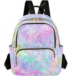 Women Backpack Tie Dye Galaxy Rainbow Anti-Theft Travel Backpack with Luggage Belt Lightweight Handbag Lady Purse Roomy Doubl...