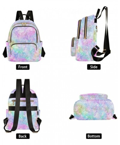 Women Backpack Tie Dye Galaxy Rainbow Anti-Theft Travel Backpack with Luggage Belt Lightweight Handbag Lady Purse Roomy Doubl...