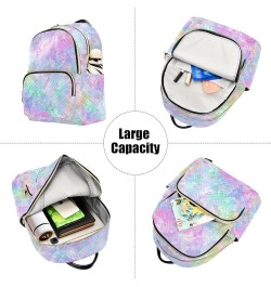 Women Backpack Tie Dye Galaxy Rainbow Anti-Theft Travel Backpack with Luggage Belt Lightweight Handbag Lady Purse Roomy Doubl...