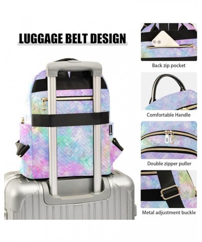 Women Backpack Tie Dye Galaxy Rainbow Anti-Theft Travel Backpack with Luggage Belt Lightweight Handbag Lady Purse Roomy Doubl...