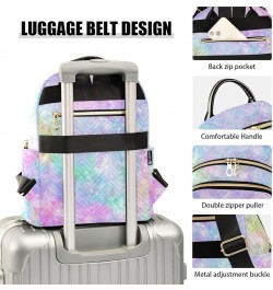 Women Backpack Tie Dye Galaxy Rainbow Anti-Theft Travel Backpack with Luggage Belt Lightweight Handbag Lady Purse Roomy Doubl...