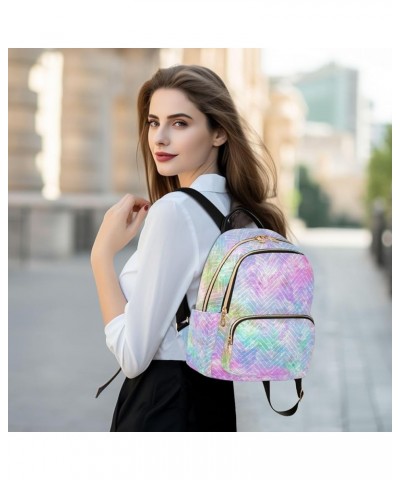 Women Backpack Tie Dye Galaxy Rainbow Anti-Theft Travel Backpack with Luggage Belt Lightweight Handbag Lady Purse Roomy Doubl...