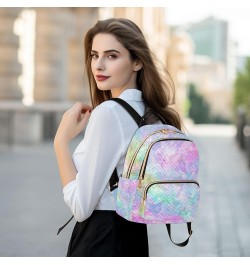 Women Backpack Tie Dye Galaxy Rainbow Anti-Theft Travel Backpack with Luggage Belt Lightweight Handbag Lady Purse Roomy Doubl...