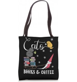 Cats Books Coffee Funny Gnome Books & Coffee Lover Christmas Tote Bag $12.66 Totes