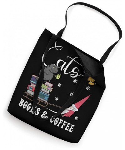 Cats Books Coffee Funny Gnome Books & Coffee Lover Christmas Tote Bag $12.66 Totes