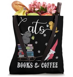 Cats Books Coffee Funny Gnome Books & Coffee Lover Christmas Tote Bag $12.66 Totes