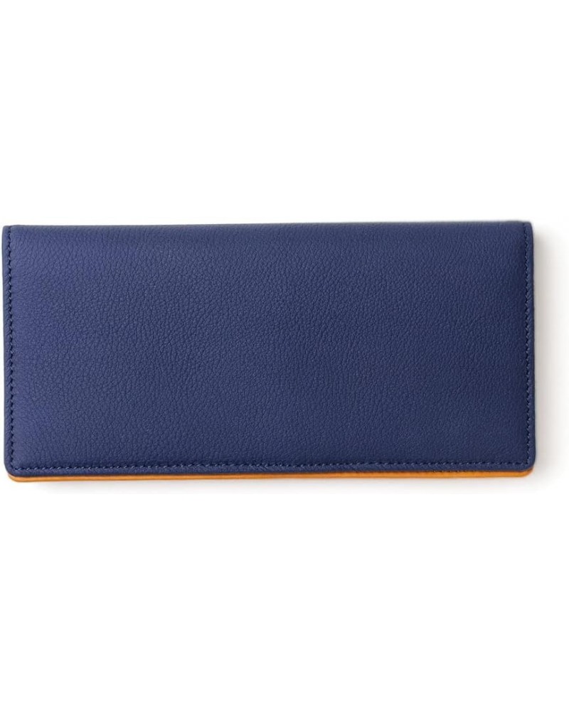 ACCESSORIES, Leather Long Wallet wiht wide gusset 14 card slots DUPUY Bubble No.639606, Navy Nvy $103.97 Wallets