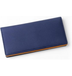 ACCESSORIES, Leather Long Wallet wiht wide gusset 14 card slots DUPUY Bubble No.639606, Navy Nvy $103.97 Wallets