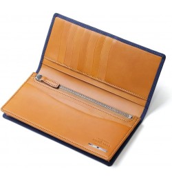 ACCESSORIES, Leather Long Wallet wiht wide gusset 14 card slots DUPUY Bubble No.639606, Navy Nvy $103.97 Wallets