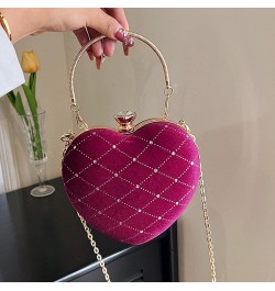 Mily Heart Shape Clutch Bag Messenger Shoulder Handbag Tote Evening Bag Purse 7644+red $13.23 Evening Bags