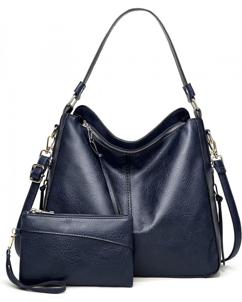 Women's Bag, Fashionable Portable PU Bag, Crossbody One Shoulder Casual Bag, Mother and Child Bag Dark Blue $20.70 Shoulder Bags