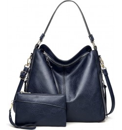 Women's Bag, Fashionable Portable PU Bag, Crossbody One Shoulder Casual Bag, Mother and Child Bag Dark Blue $20.70 Shoulder Bags