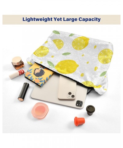 Summer Lemon Tote Handbags for Women Ultra Soft Fluffy Shoulder Bag with Zipper Fashion Durable Hobo Bag for Concert Picnic $...