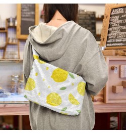 Summer Lemon Tote Handbags for Women Ultra Soft Fluffy Shoulder Bag with Zipper Fashion Durable Hobo Bag for Concert Picnic $...