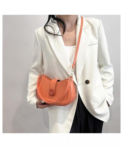 Ladies Shoulder Bag Minimalistic Daily Collocation Faux Leather Large Capacity Sling Bag Commuting Supply Orange $10.18 Shoul...