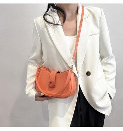 Ladies Shoulder Bag Minimalistic Daily Collocation Faux Leather Large Capacity Sling Bag Commuting Supply Orange $10.18 Shoul...