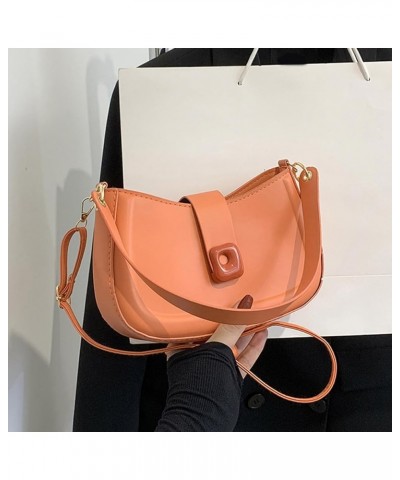 Ladies Shoulder Bag Minimalistic Daily Collocation Faux Leather Large Capacity Sling Bag Commuting Supply Orange $10.18 Shoul...