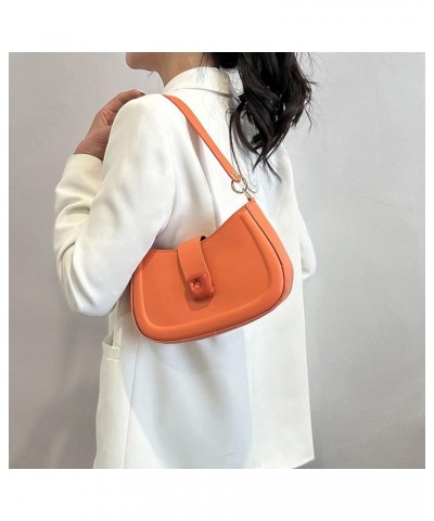 Ladies Shoulder Bag Minimalistic Daily Collocation Faux Leather Large Capacity Sling Bag Commuting Supply Orange $10.18 Shoul...