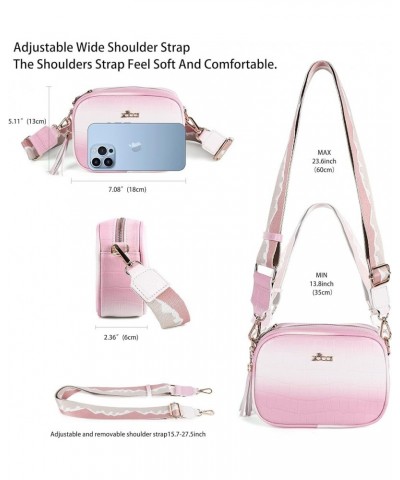 Camera Crossbody Shoulder Bags for Women Small Cluth Vegan Leather Handbag Purses with Adjustable Strap Lightweight Pink $17....