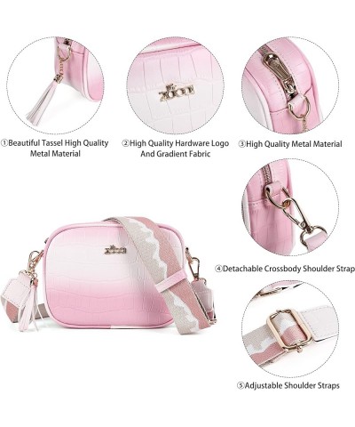 Camera Crossbody Shoulder Bags for Women Small Cluth Vegan Leather Handbag Purses with Adjustable Strap Lightweight Pink $17....