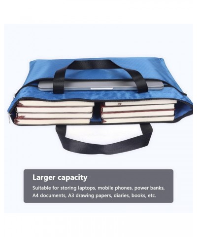 Oxford Cloth Document Bag, Zipper Design, Waterproof, A3 Sketch Drawing Portable Storage Bag, 17.5" X 13.4" (6 Colors) 03 Gre...