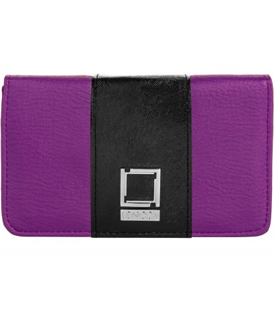 6.75-inch Beige Gold Crossbody Cell Phone Wallet Clutch with Chain Strap for Phones Up to 6.75 Purple/Black $16.49 Clutches