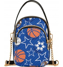 Basketball Balls Crossbody Bags for Women Crossbody Wallet Purse Mini Messenger Shoulder Bag with Chain Strap for Travel $14....