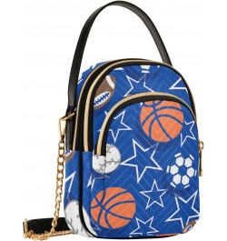 Basketball Balls Crossbody Bags for Women Crossbody Wallet Purse Mini Messenger Shoulder Bag with Chain Strap for Travel $14....