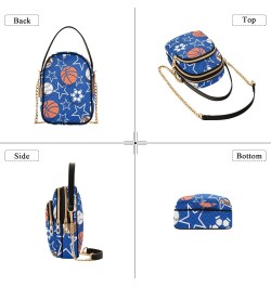 Basketball Balls Crossbody Bags for Women Crossbody Wallet Purse Mini Messenger Shoulder Bag with Chain Strap for Travel $14....