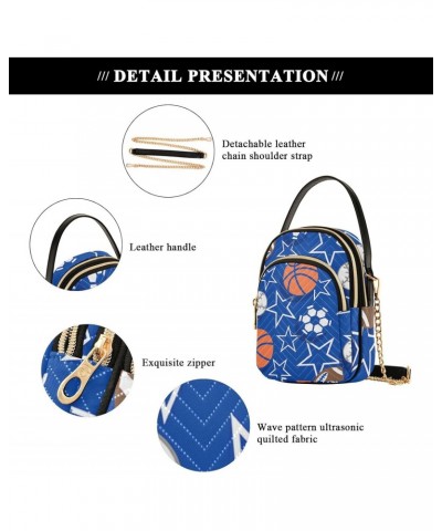 Basketball Balls Crossbody Bags for Women Crossbody Wallet Purse Mini Messenger Shoulder Bag with Chain Strap for Travel $14....