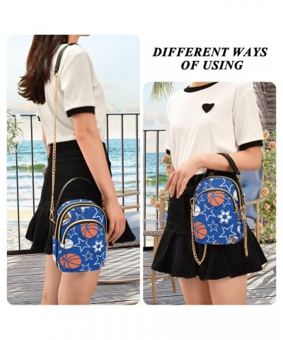 Basketball Balls Crossbody Bags for Women Crossbody Wallet Purse Mini Messenger Shoulder Bag with Chain Strap for Travel $14....