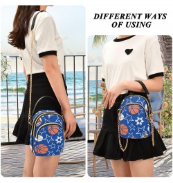 Basketball Balls Crossbody Bags for Women Crossbody Wallet Purse Mini Messenger Shoulder Bag with Chain Strap for Travel $14....