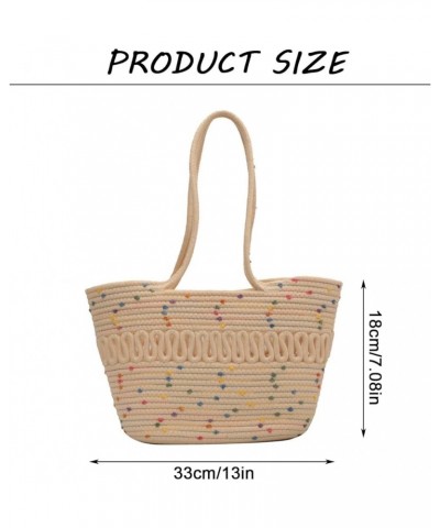 Straw Bag for Women Straw Beach Bag Summer Woven Handbag,Large Capacity French Shoulder Bag for Travel Vacation Black Dot $12...