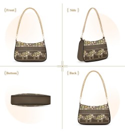 Clutch Shoulder Bags Tote Evening Purse Handbags for Women Hobo Bags Ethnic Elephants with Zipper Closure $18.23 Totes