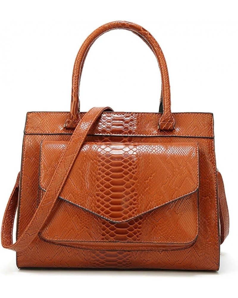 Women's PU Leather Crossbody Purse Handbag Ladies Shoulder Bag Top Handle Satchel Tote Work Bag Brown $44.92 Totes