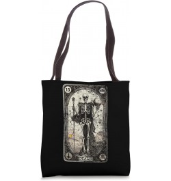 Vintage Tarot Card Death Skeleton Occult Satan Unholy Horror Tote Bag $12.42 Totes