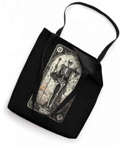 Vintage Tarot Card Death Skeleton Occult Satan Unholy Horror Tote Bag $12.42 Totes