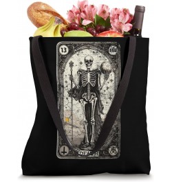 Vintage Tarot Card Death Skeleton Occult Satan Unholy Horror Tote Bag $12.42 Totes