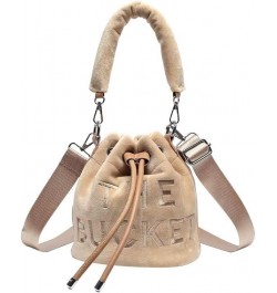 Bucket Bags for Women, Small Bucket Bag, Soft Plush Hobo Purses, Crossbody/Handbag/Hobo Bags(7.9 * 7.9 * 8.3in) Khaki $15.29 ...