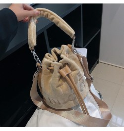 Bucket Bags for Women, Small Bucket Bag, Soft Plush Hobo Purses, Crossbody/Handbag/Hobo Bags(7.9 * 7.9 * 8.3in) Khaki $15.29 ...